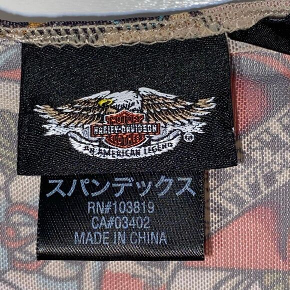 Harley-Davidson Women's Multicolor Sheer Spaghetti Strap Nighty Slip Dress XS - Picture 8 of 10